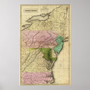 Middle States Olney Map Poster