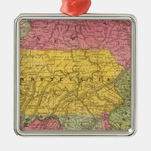 Middle States, USA Metal Ornament