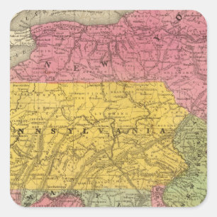 Middle States, USA Square Sticker