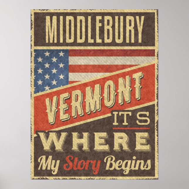 Middlebury Vermont Poster (Front)