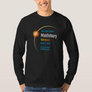 Middlebury Vermont VT Total Solar Eclipse 2024 1 T-Shirt