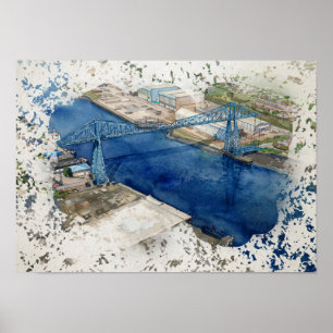 Middlesborough Transporter Bridge Poster
