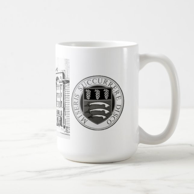Middlesex Hospital Mug with B/W etching & badge (Right)