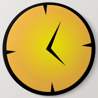 Middleskool Clock Badge 6 Inch Round Button