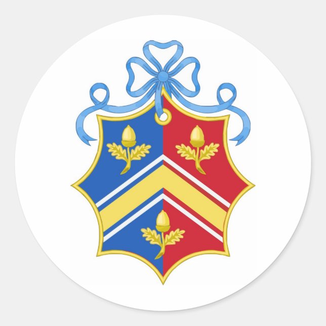 Middleton Coat of Arms / Middleton Family Crest Classic Round Sticker (Front)