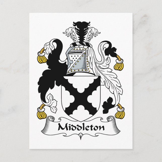 Middleton Family Crest Postcard (Front)
