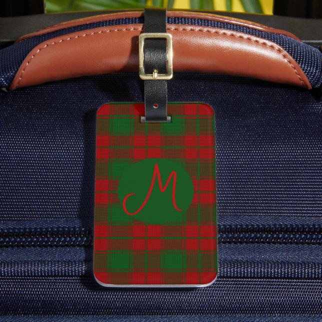 Middleton Tartan Monogrammed Luggage Tag (Front Insitu 2)