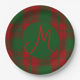 Middleton Tartan Monogrammed Paper Plate