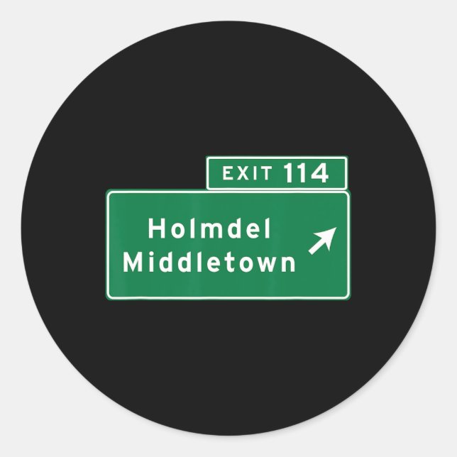 Middletown Holmdel Nj New Jersey Garden State Park Classic Round Sticker (Front)