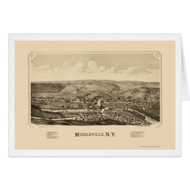 Middleville, NY Panoramic Map - 1890 (Front Horizontal)