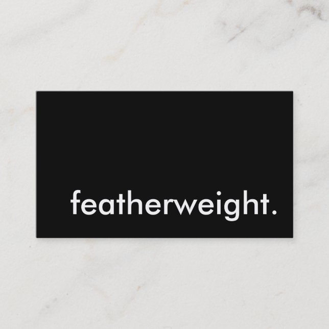 middleweight. business card (Front)