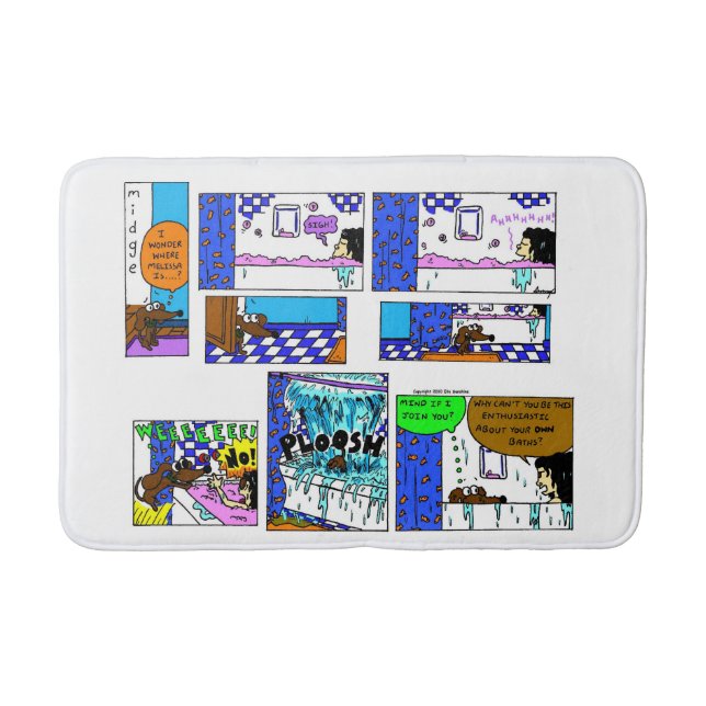 Midge "Bath Comic" Bath Mat (Front)