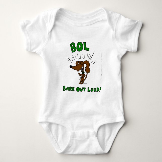 Midge "BOL Bark Out Loud" Infant Creeper (Front)