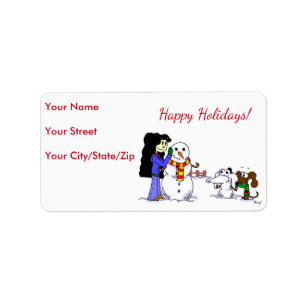 Midge "Happy Holidays" Address Labels - Customize