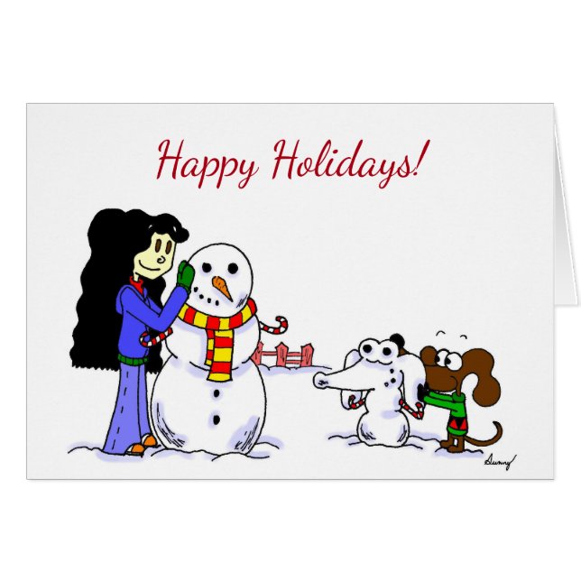 Midge "Happy Holidays" Greeting Card - Customize (Front Horizontal)