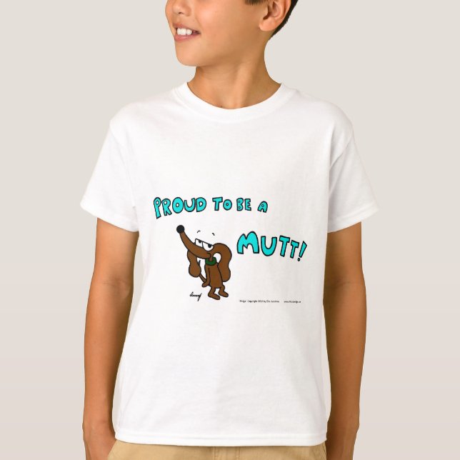 Midge PROUD TO BE A MUTT Kids Basic T-Shirt (Front)