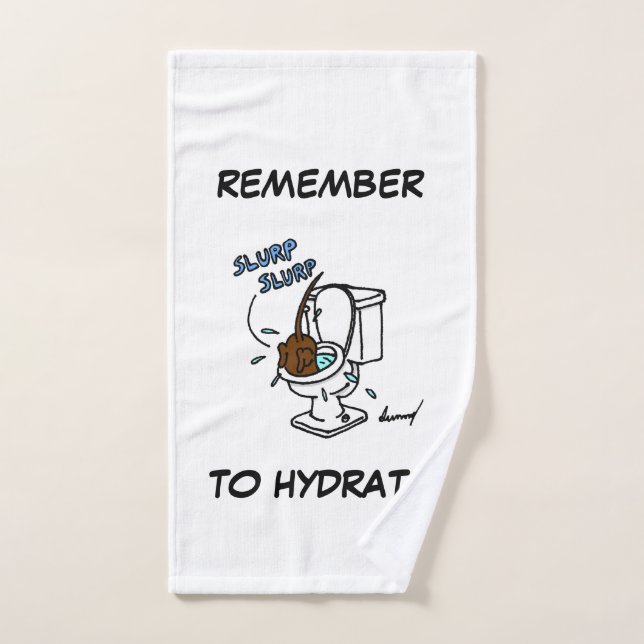 Midge "Remember to Hydrate" Hand Towel (Hand Towel)