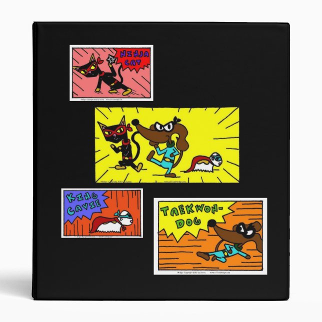 Midge Superhero Comic Panels Binder (Front)