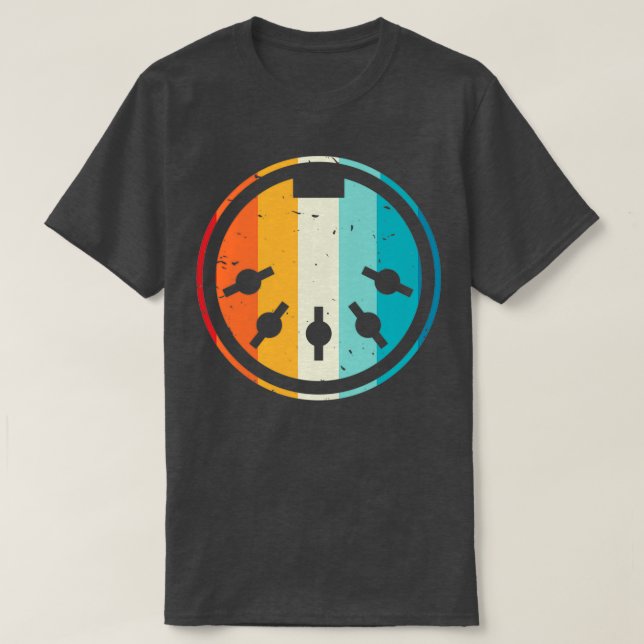 MIDI Cable Synthesizer electronic music  T-Shirt (Design Front)
