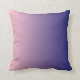 Midight Blue Pink Ombre Throw Pillow