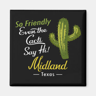 Midland Cactus Funny Retro Magnet