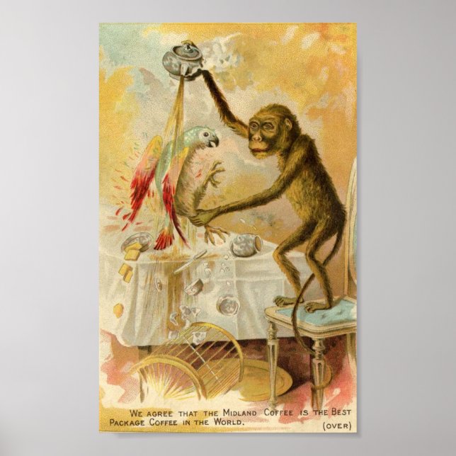 Midland Coffee Vintage Advertisement Poster (Front)