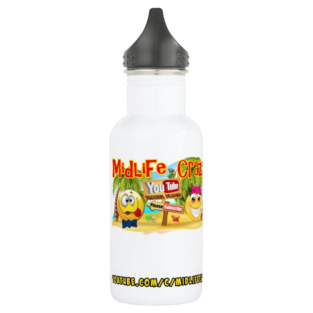 Midlife Crazy 18oz Water Bottle (Left)