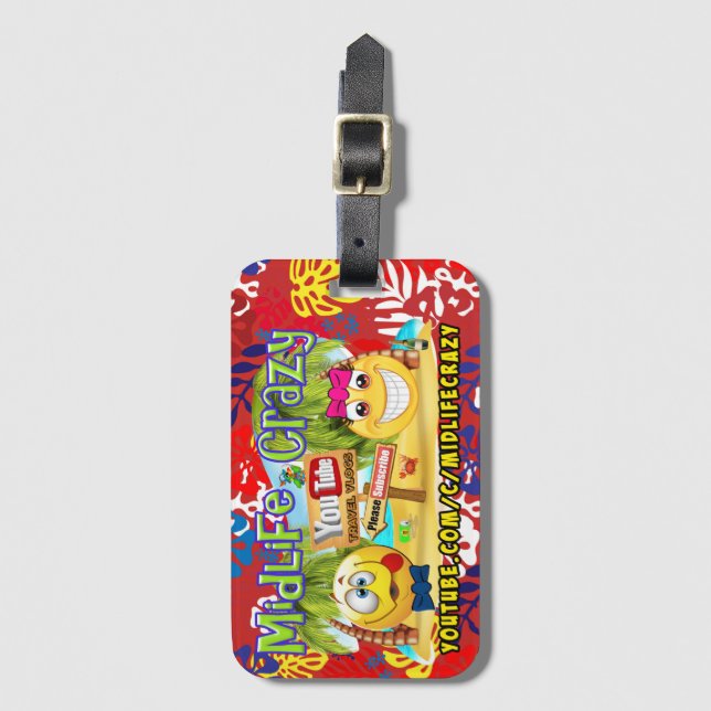 Midlife Crazy Luggage Tag (Front Vertical)