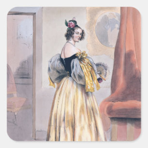 Midnight, 1830-48 square sticker