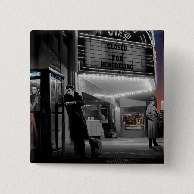 Midnight 2 2 inch square button (Front)