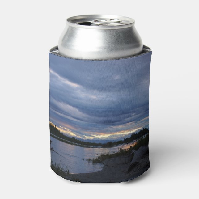 Midnight Alaska Sunset Can Cooler (Can Front)