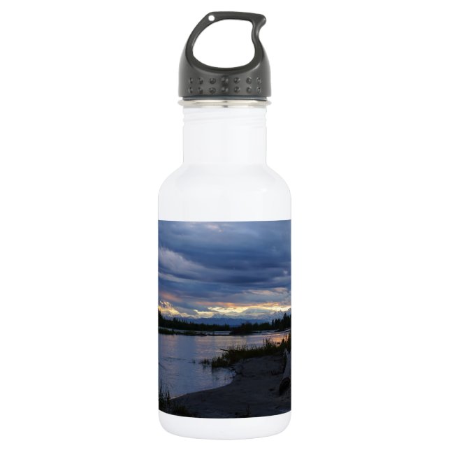 Midnight Alaska Sunset Stainless Steel Water Bottl 532 Ml Water Bottle (Front)