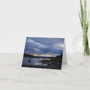 Midnight Alaska Sunset Thank You Card
