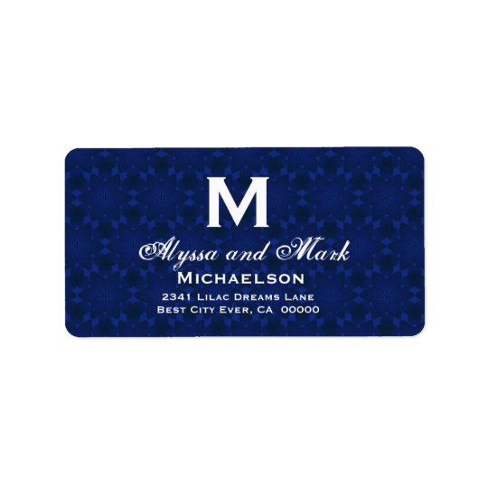 Midnight and White Wedding Monogram