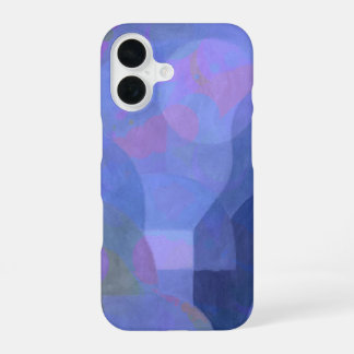 Midnight Arches – Indigo Abstract Geometry iPhone 16 Case