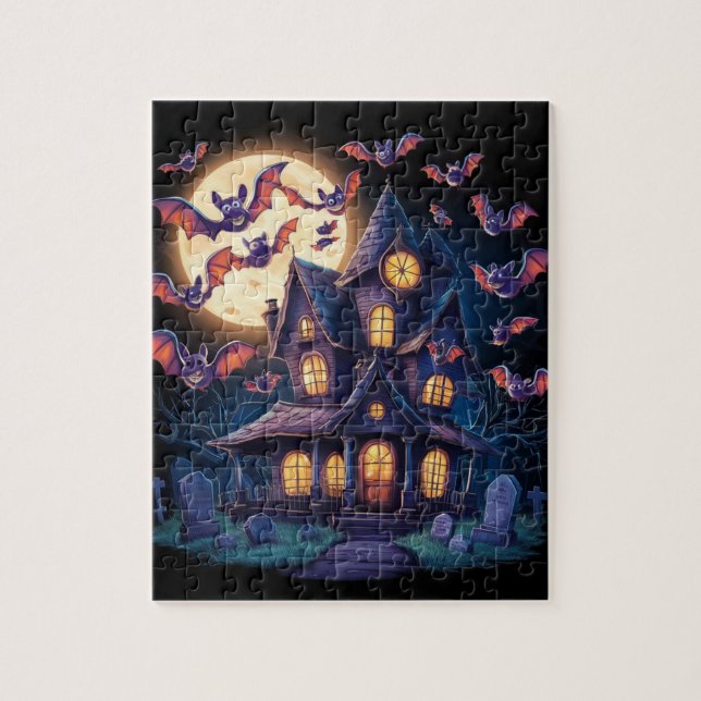 Midnight at the Haunted Estate Jigsaw Puzzle (Vertical)