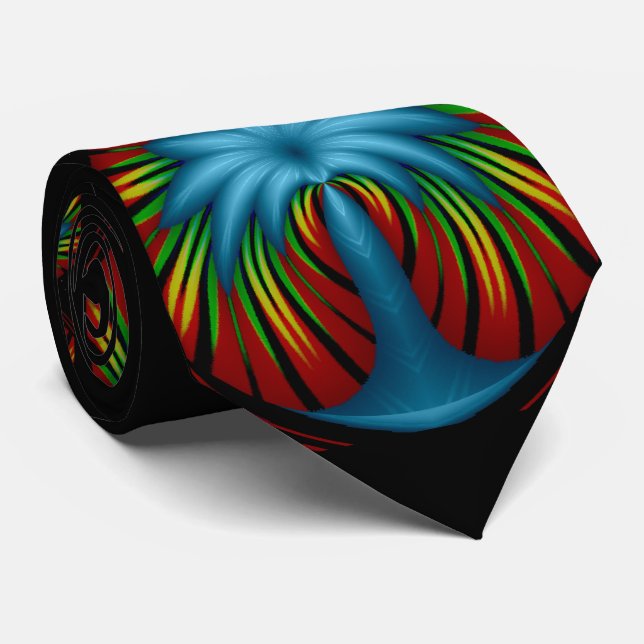 Midnight at the Oasis modern pattern art Tie (Rolled)