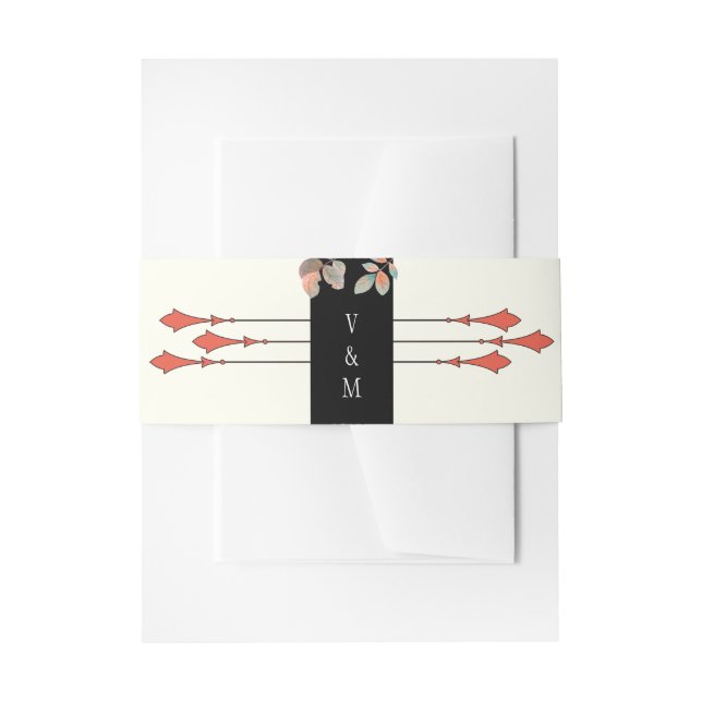 Midnight Autumn Wedding Invitation Belly Band (Front Example)