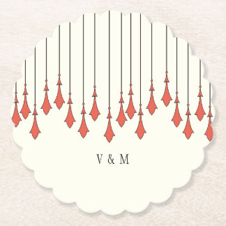 Midnight Autumn Wedding Paper Coaster