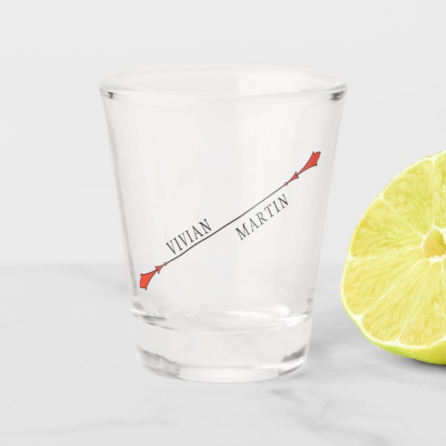 Midnight Autumn Wedding Shot Glass (Front)