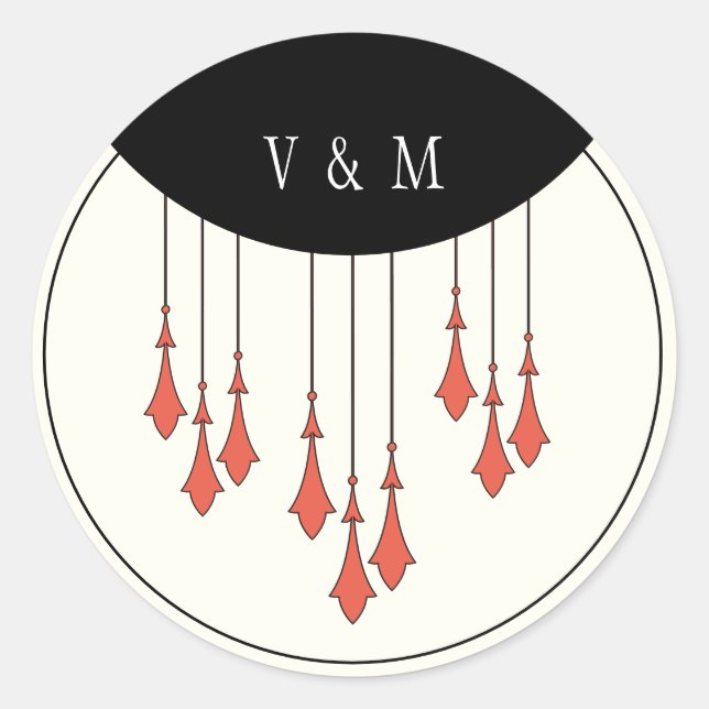 Midnight Autumn Wedding Sticker (Front)