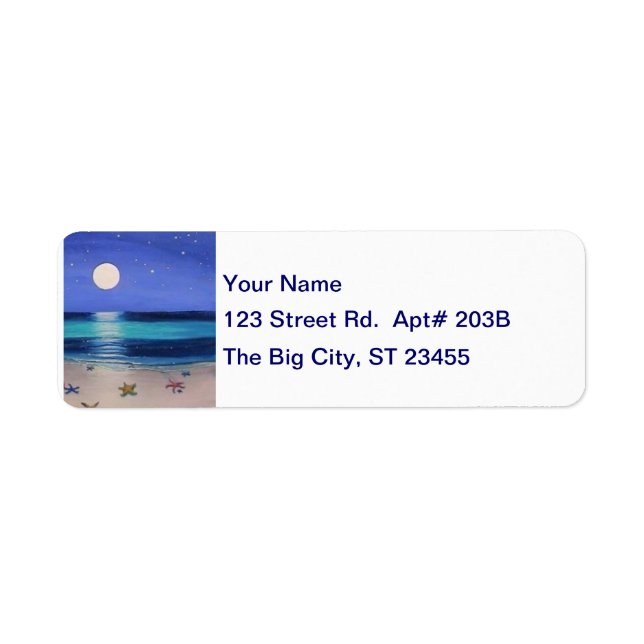 Midnight Beach Address Lable (Front)