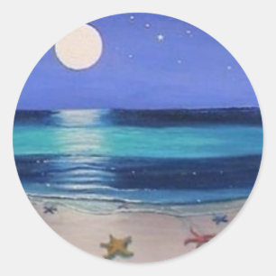 Midnight beach Sticker
