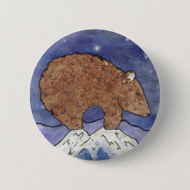 Midnight Bear 2 Inch Round Button (Front)