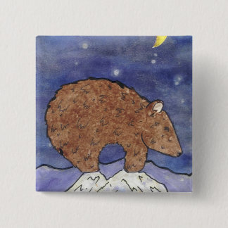 Midnight Bear 2 Inch Square Button