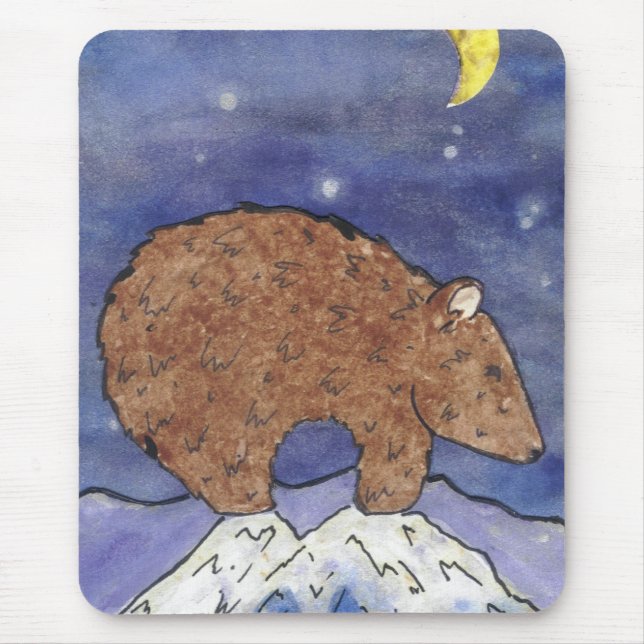 Midnight Bear Mouse Pad (Front)