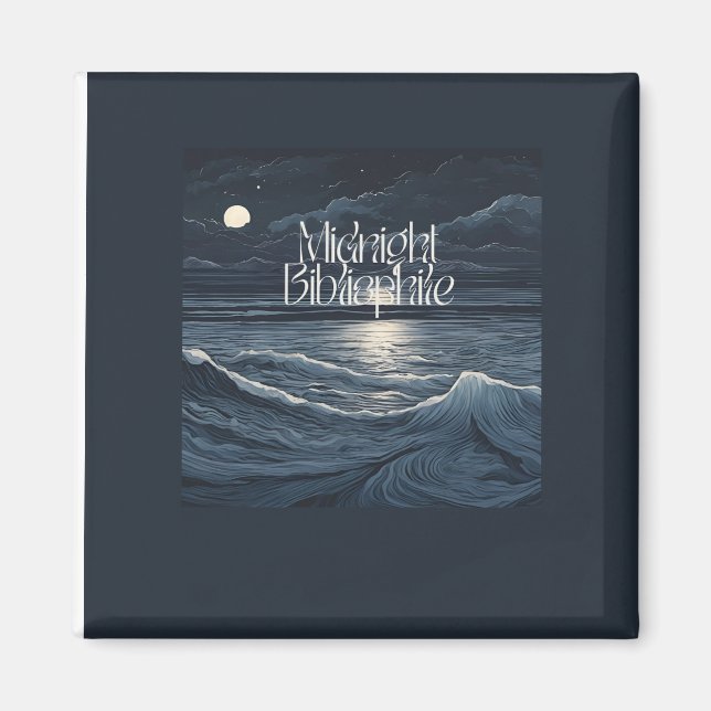Midnight Bibliophile Logo Magnet (Front)