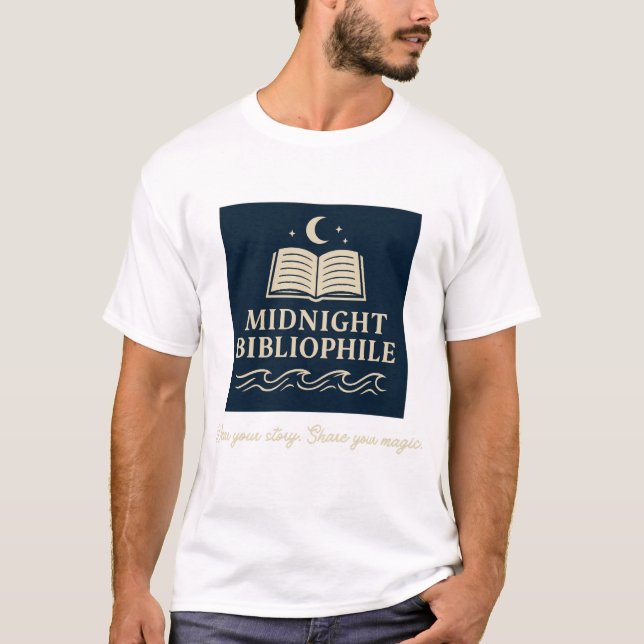 Midnight Bibliophile T-Shirt (Front)