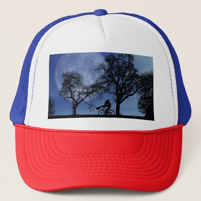 Midnight Bike Ride Trucker Hat (Front)