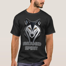 Midnight Black and Metallic Silver Wolf Logo Art